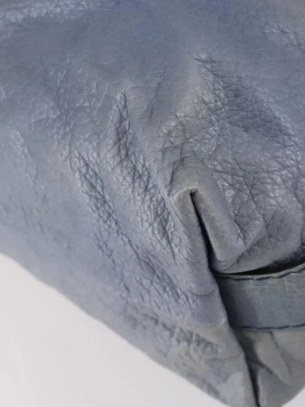 GUCCI Bamboo Tote Bag Leather Blue Auth
